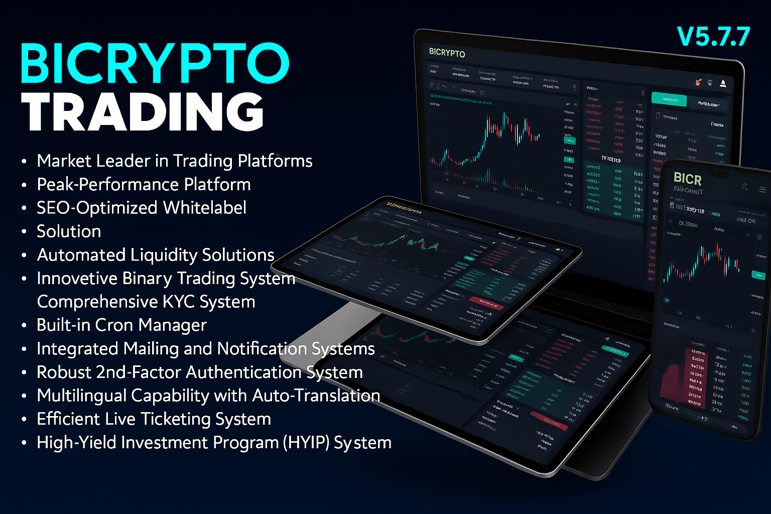 Bicrypto v5.7.7 Crypto Trading Platform, Binary Trading, Investments, Blog, News & More!