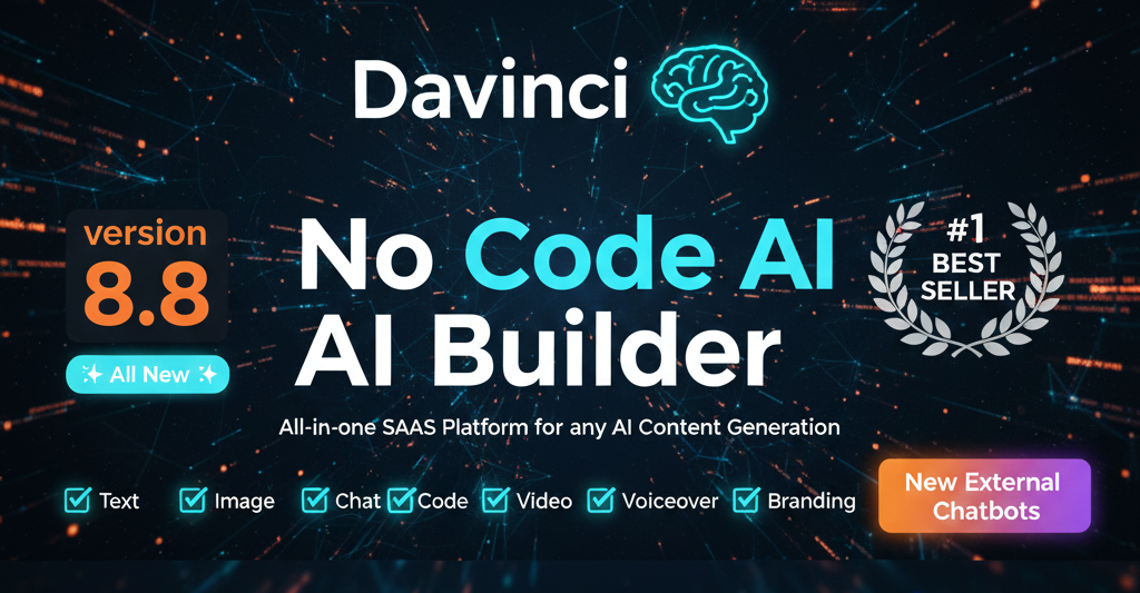 Davinci AI - OpenAI Content, Text, Image, Voice, Chat, Code, Transcript, and Video Generator as SaaS
